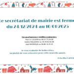 Secrétariat de mairie fermé