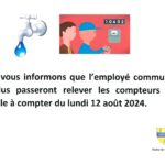 Relevé des compteurs d’eau