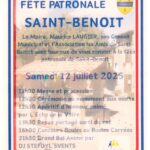 Venez célébrer la fête patronale de Saint-Benoit le samedi 12 juillet à partir de 11h00